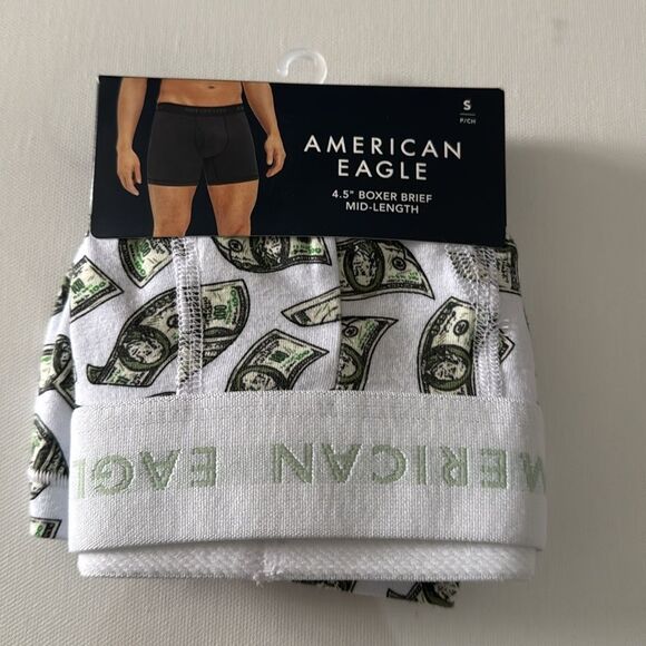 American Eagle Boxer Briefs Mens Small Money Print - Picture 1 of 2